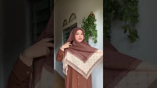 Tutorial bawal labuh malaysiahijabtutorial hijab basictutorial bawalcottonprintedlabuh [upl. by Eraste]