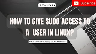 How to give sudo access to a user in Linux [upl. by Teage]