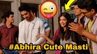 Abhira Masti On Set  Yeh Rishta Kya Khelta Hai  Harshad Chopda Pranali Rathod yrkkh abhira [upl. by Ynohtnaluap274]