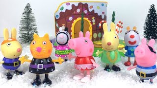 PEPPA PIG WOODLAND SPIELSET ONCE UPON A TIME WEIHNACHTSPARTY MIT PEPPA SCHORSCH UND DEREN FREUNDE [upl. by Ahsed]