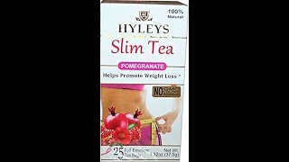 Hyleys Slim Tea Pomegranate 132 oz  25 teabags [upl. by Aicargatla230]