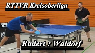 Kreisoberliga  Ganzer Tisch VH gegen kontrollierten RH Block NRudert1593TTR  PWaldorf1641TTR [upl. by Heda]