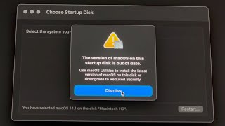 The version of macOS on this startup disk is out of date Error Message Mac Fix [upl. by Cogen]