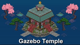 How to BUILD a Habbo Japanese Gazebo Temple [upl. by Egan]