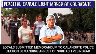 SFX  ARREST VELINGKAR  THOUSANDS OF CALANGUTE VILLAGERS JOINED CANDLE LIGHT MARCH [upl. by Aileon]