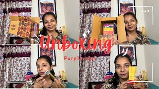 I Am Back 😎 with purplle Makeup products unboxing haul from Purplle [upl. by Catlee]