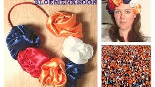 DIY bloemenkroon Koningsdag [upl. by Urson]