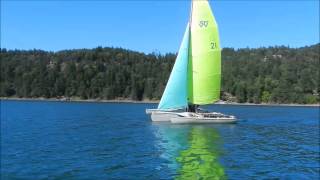 Strike 15 trimaran  more light wind sailing 2015 [upl. by Lehar]