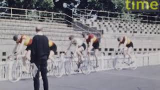 Track cycling at Herne Hill amp cycle cross 1960s LTT0132 [upl. by Kcirdehs]