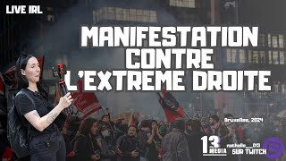 Manifestation contre lextrême droite à Bruxelles [upl. by Are]