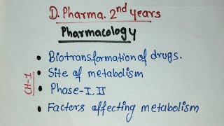 BiotransformationMetabolism of drugs pharmacologySite Factors affecting metabolism dpharma [upl. by Carolann]