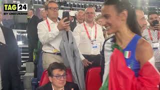 Europei atletica 2024 Nadia Battocletti oro nei 10 mila m in tribuna con il presidente Mattarella [upl. by Eniretak424]