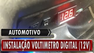 🔸 Instalação voltímetro digital automotivo 12v com 3 fios  PT  BR [upl. by Mary339]