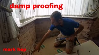 Damp proofing a wall rising damp [upl. by Oicelem604]