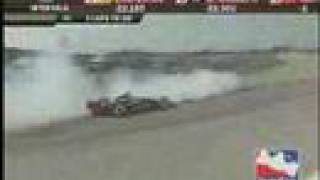 Crash at Milwaukee on the final lap  Indycar 2008 [upl. by Sully]