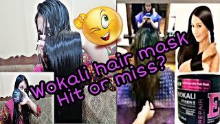 Wokali Vitamin E Keratin Hair mask honest Review Hit or miss Wokali Hair mask How to apply Qurrat [upl. by Eelnayr]