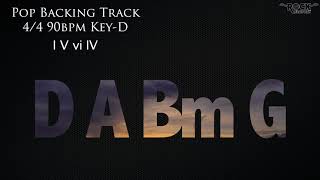 D Backing track Pop D A Bm G [upl. by Oedama]