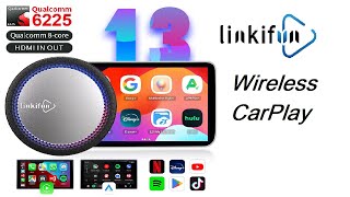 Linkifun GT7H Android 13 Smart AI Box Wireless CarPlayAndroid Auto Adapter [upl. by Wennerholn]