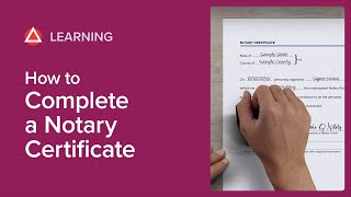 How to Complete a Notary Certificate [upl. by Erving325]