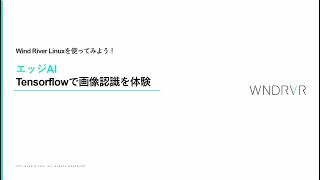 Wind River Linuxを使ってみよう！ エッジAI：Tensorflowで画像認識を体験 [upl. by Kindig]