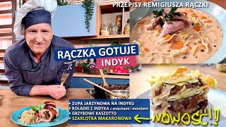 Rączka gotuje zupa jarzynowa na indyku rolada z indyka z grzybowym kaszotto szarlotka makaronowa [upl. by Noivert477]