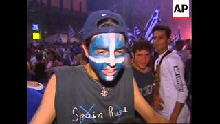 Greek fans celebrate victory in Euro 2004 [upl. by Esta]