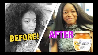 Before and After Curly to Straight  Natural Hair Straightened [upl. by Ezarra992]