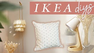 DIY IKEA HACKS  diy light sconce diy lamp amp diy pillow  diy ikea room decor [upl. by Ennaer]