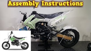 Pit Bike Cross 110ccm  Unboxing  Full Assembly Instructions  Storm from Nitro Motors [upl. by Felicle166]