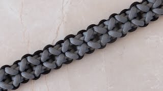 How To Tie A Clove And Dagger Paracord Survival Bracelet Without Buckle [upl. by Hogen]