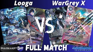 Loogamon VS WarGreymon X Antibody  Digimon Card Game  BT15 Exceed Apocalypse [upl. by Silverts]