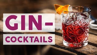 Trendgetränke 2018 3 beliebte Cocktails mit Gin 🍸  REZEPTE [upl. by Lundberg]