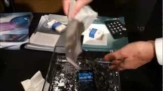 MWC 2013 waterproof tissue paper using P2i nanotechnology water repellent coating [upl. by Zerimar]