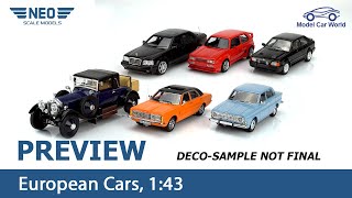 NEO Preview 143 European cars [upl. by Aicinat511]