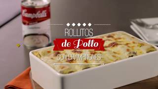 Rollitos de pollo con champiñones [upl. by Pliam]