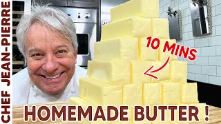 Make Butter in 10 Minutes or Less  Chef JeanPierre [upl. by Atazroglam]