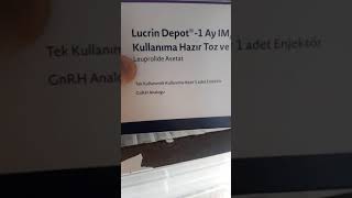 Lucrin Depot Injection 1125mg [upl. by Siro]