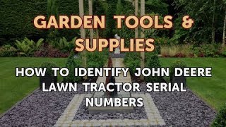 How to Identify John Deere Lawn Tractor Serial Numbers [upl. by Llenoil]