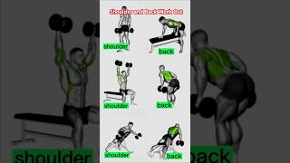 Shoulder And Back Workout With Dumbbell gym workout fitness gym motivation viral short [upl. by Slavic]