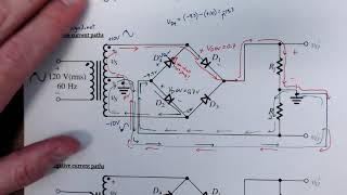 Current flow through a bridge rectifier [upl. by Ludie]