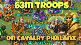 Lords Mobile  KD1EW EMPEROR FAMILY VS CAVALRY PHALANX CASTLE 63M TROOPS WE MADE HIM QUIT [upl. by Cleres]