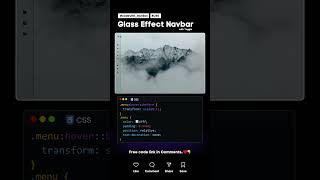 Glass Effect Sidebar css coding Sidebar Navbar Website [upl. by Namyaw]