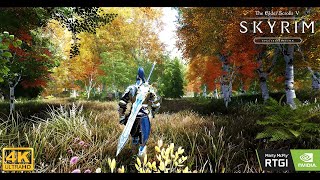 4K SKYRIM SE Ultra Modded NextGen with RAYTRACING [upl. by Euqnomod]