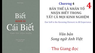 BẢN THỂ LÀ NHÂN TỐ NHẬN BIẾT TRONG MỌI KINH NGHIỆM I Chương 4 Sách Biết Mình Là Cái Biết I R Spira [upl. by Aira]