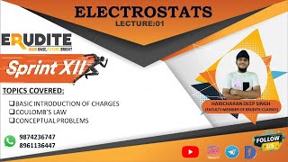 ELECTROSTATS  ইলেক্ট্রোস্ট্যাটিক্স  LECTURE01  ERUDITECLASSES [upl. by Tiraj63]