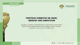 Portfolio Committee on Trade Industry and Competition 23 October 2024 [upl. by Adnot]