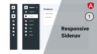 Animated Responsive Sidenav in Angular  Part 1  Responsive Sidenav [upl. by Chesney]