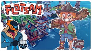 Cozy Settlement Builder In A Flooded World Flotsam Early Access [upl. by Sirahs]