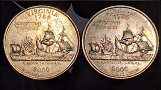 1788 VIRGINIA  1607  2007 JAMESTOWN QUARTER DOLLAR COINS  AMERICA numismatics kacointrending [upl. by Berkow]