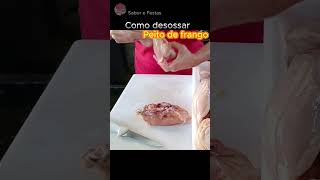 Como desossar peito de frango frango dicas [upl. by Aileahcim]